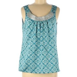 Gap Factory Blue Sleeveless Blouse Size M